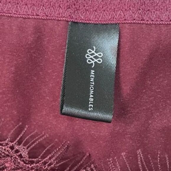 Mentionables Satin Lace Y2K Cami Tank Top Size Large Slinky Romantic - Picture 3 of 5